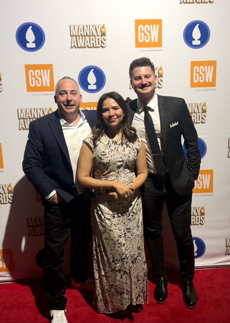 Shawn at the Manny Awards red carpet in New York with industry colleagues.